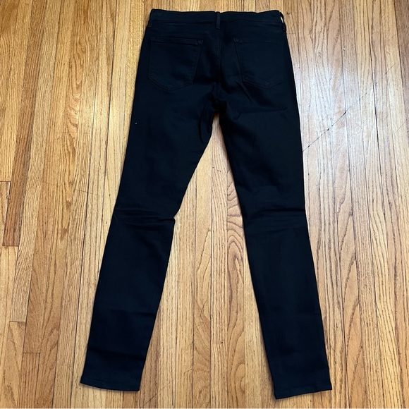 Frame Sz 28 Denim Le Skinny De Jeanne Skinny Jeans Black Distressed Meas 30x29 - Picture 3 of 10